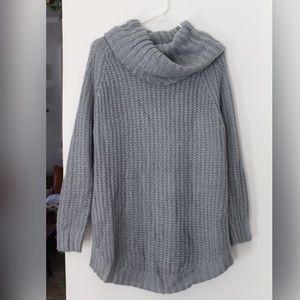 Light Blue Cowl Neck Sweater